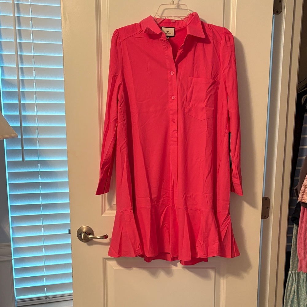 Tuckernuck Pink Callahan Shirt Dress